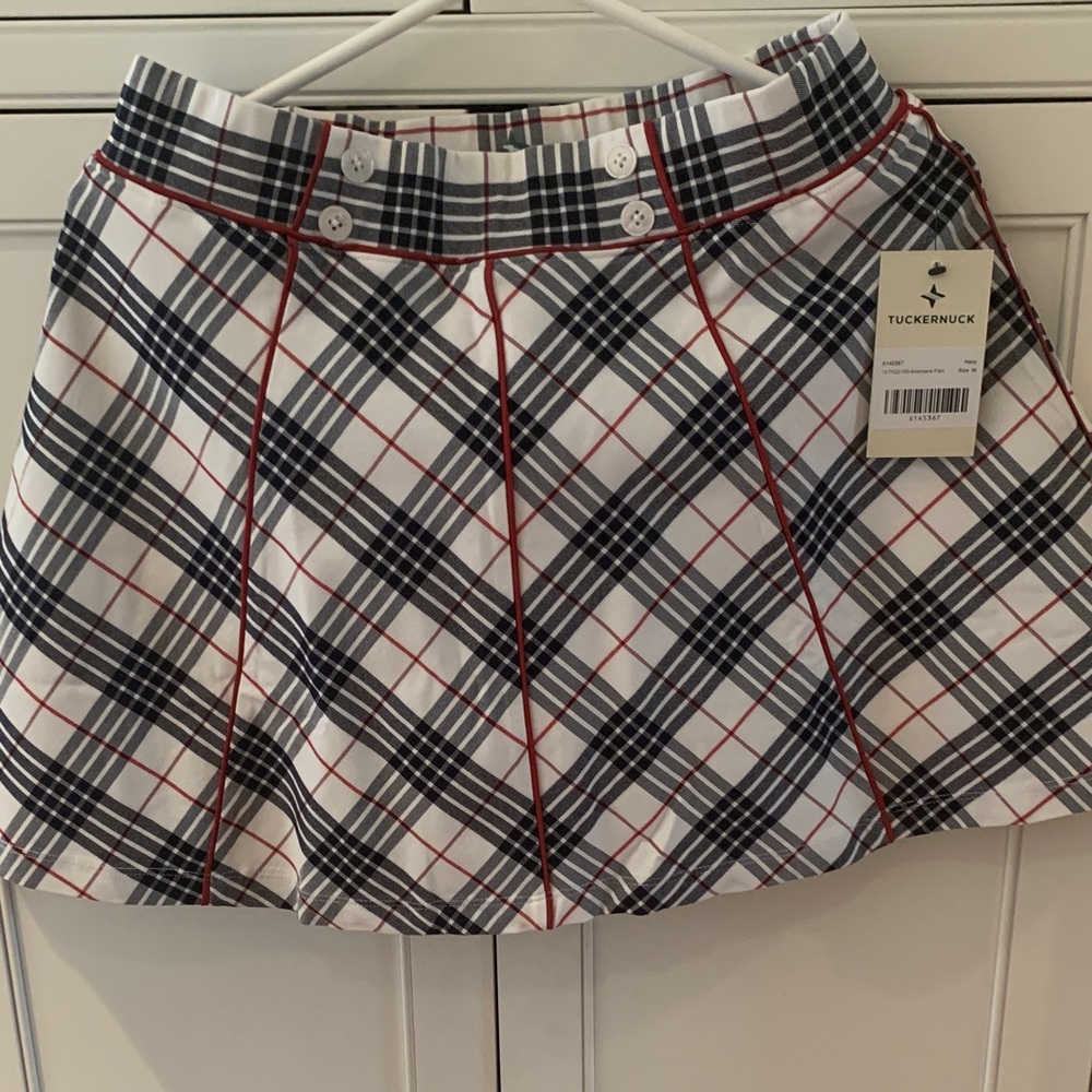 Tuckernuck Women's Mini Skirt - Black, White, and Red Plaid